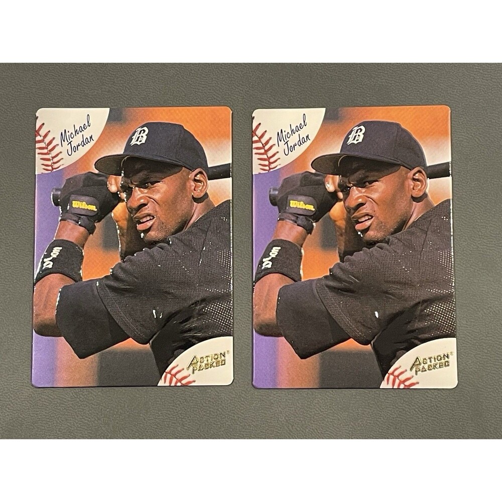 1994 Action Packed Michael Jordan #23 Lot 2 Baseball Birmingham Barons Embossed
